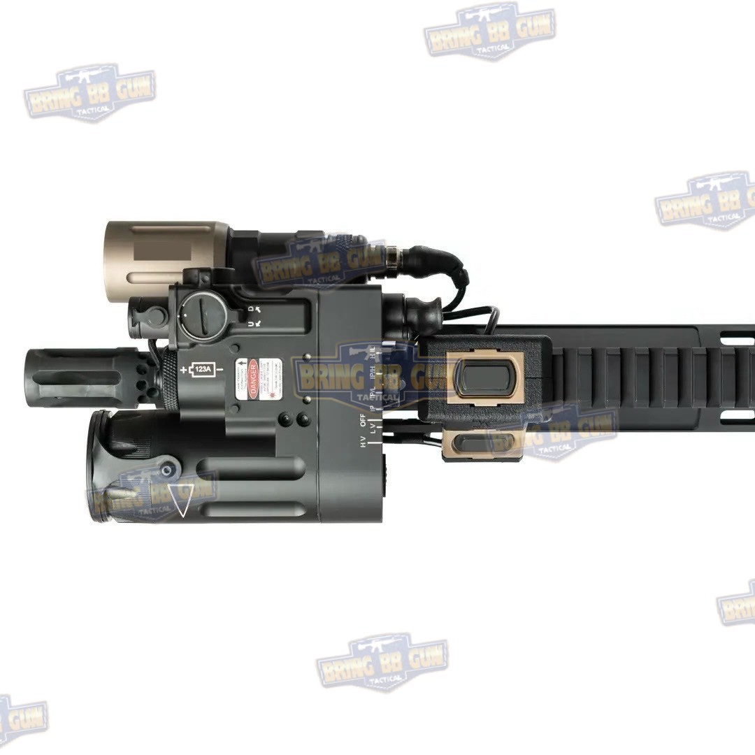 เคสสวิตซ์หางหนูแบบคู่ จับราง Picatinny (เอียง45องศา) (เคสสวิตซ์หางหนู2ทาง) (Dual Picatinny Offset for Modbutton Lite)