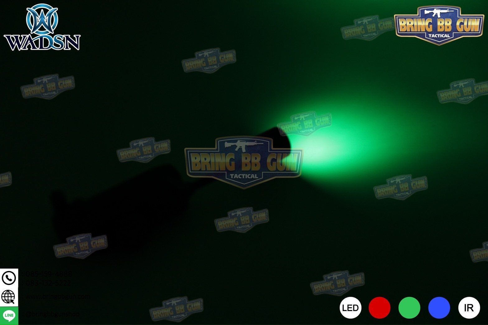 ไฟฉายติดหมวก Sidewinder Stalk ยี่ห้อ WADSN (Military Helmet Light System with Flexible Stalk) (ไฟฉายติดหมวกทรงStreamlight)