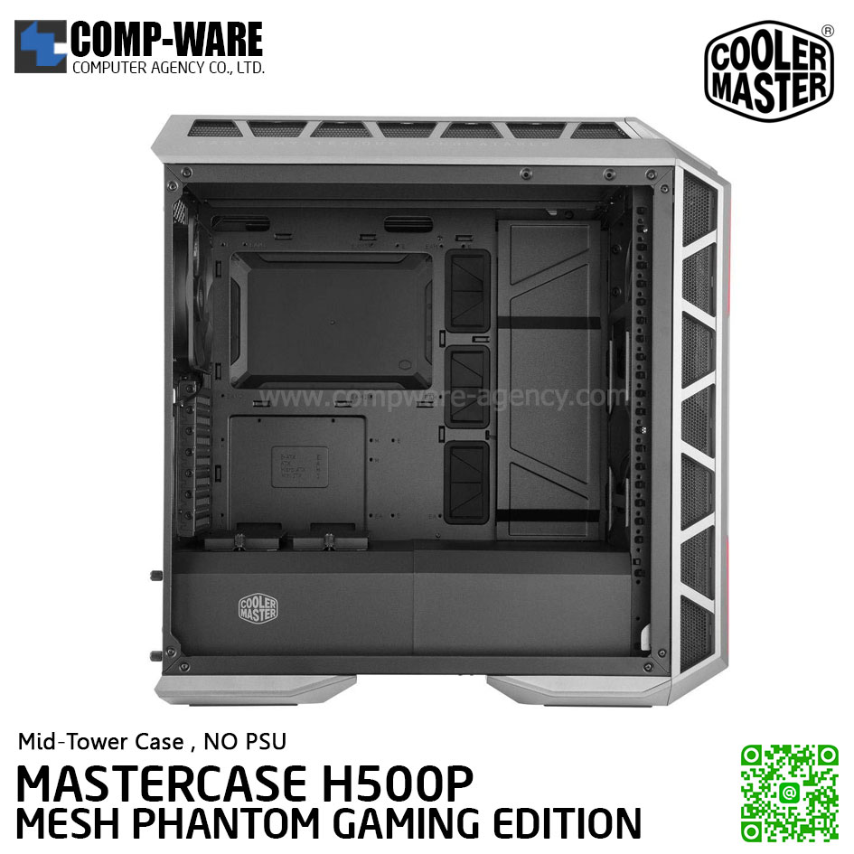 CoolerMaster MASTERCASE H500P MESH PHANTOM GAMING EDITION Mid-tower chassis , No Power Supply - MCM-H500P-MGNN-ASR