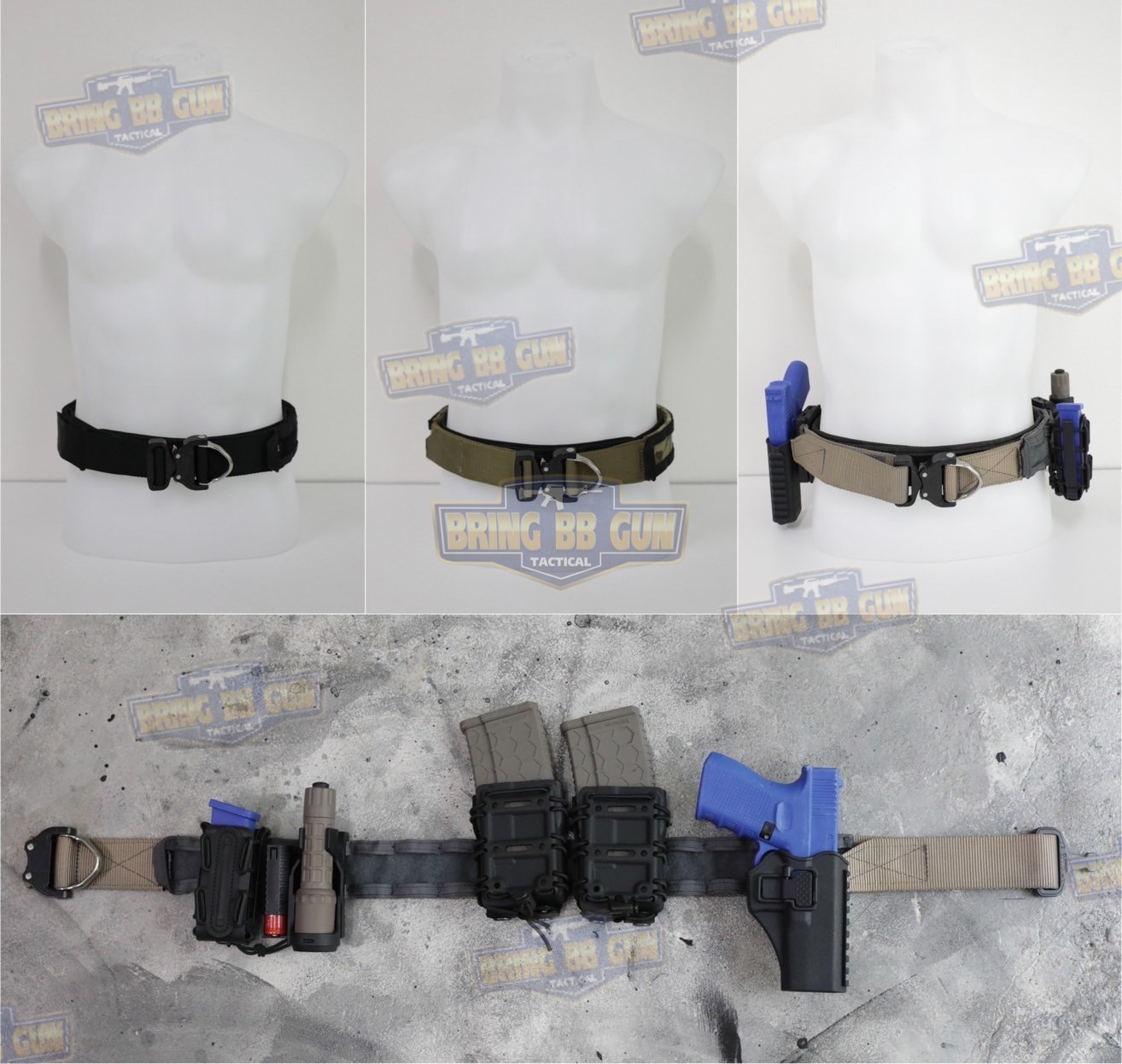 เข็มขัดยุทธวิธี รุ่น Cobra 2ชั้น (EmersonGear COBRA 1.75-2inch One-pcs Combat Belt) (Battle Belt) (War Belt)