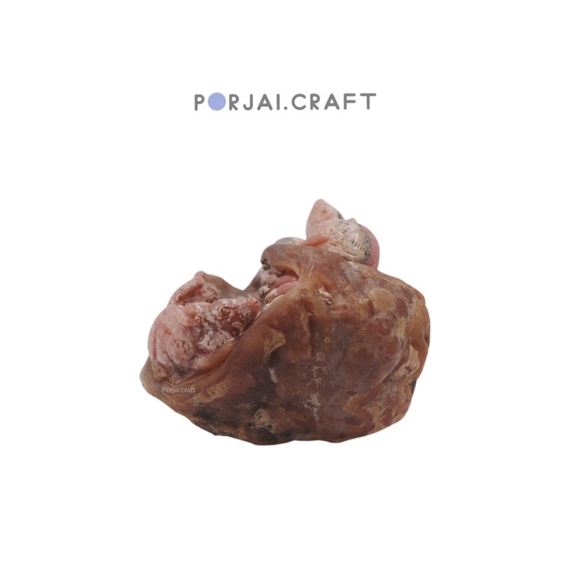 Rhodochrosite mouses carving โรโดโครไซต์แกะสลักรูปหนู