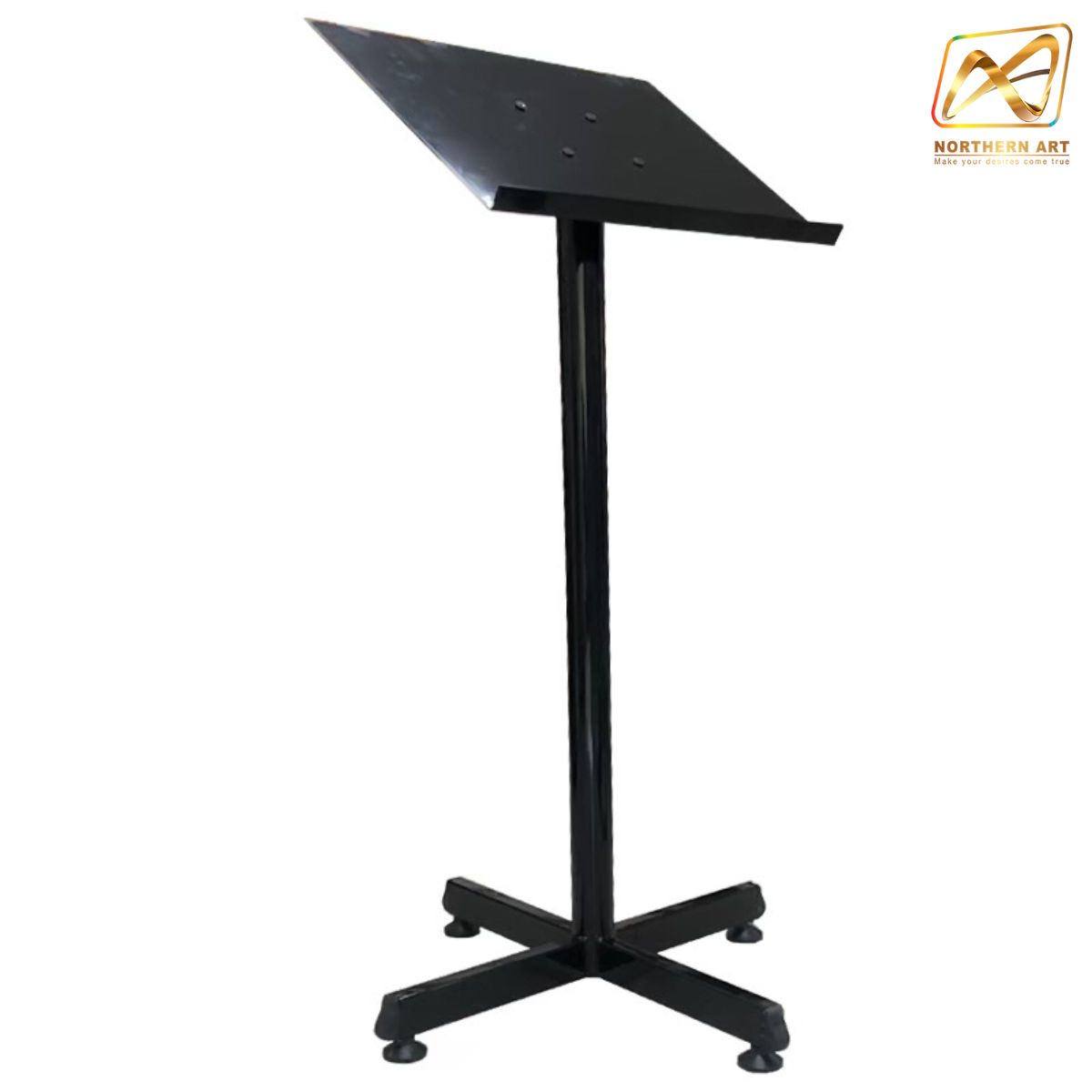 เมนูสแตนด์ เหล็กสีดำ ขา X ขนาด (W) 36 X (L) 50 X (H) 112 cm.