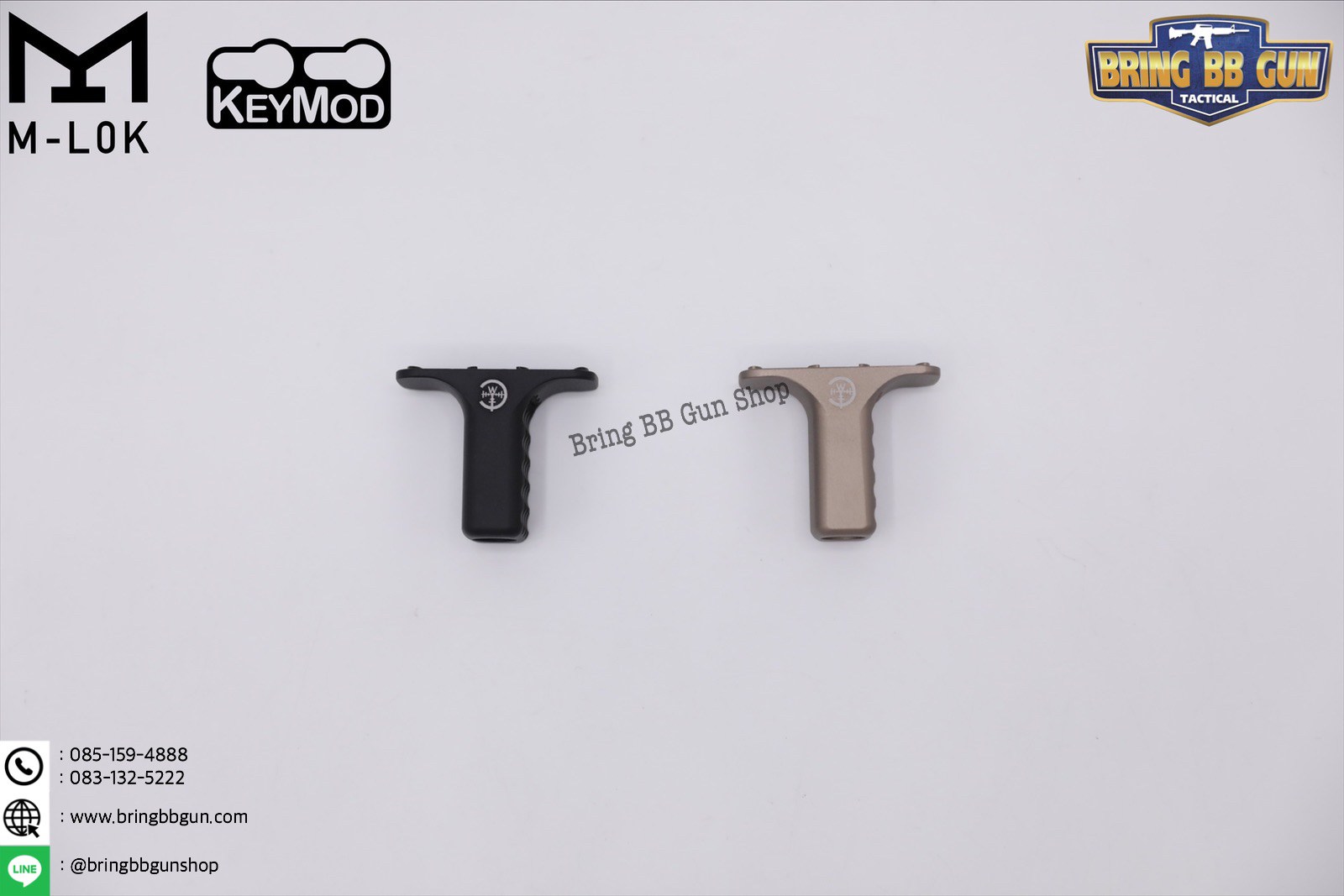 กริ๊ปมือหน้า (Angled Foregrip) ยี่ห้อ Impact Weapons Components M-Lok/Keymod Barrier Hand Stop (ใช้ได้กับชุดหน้าระบบราง M-Lock และ Keymod)