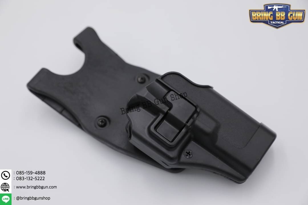 ซองปืนพกนอก + เพลทลดต่ำ ยี่ห้อ Black Hawk