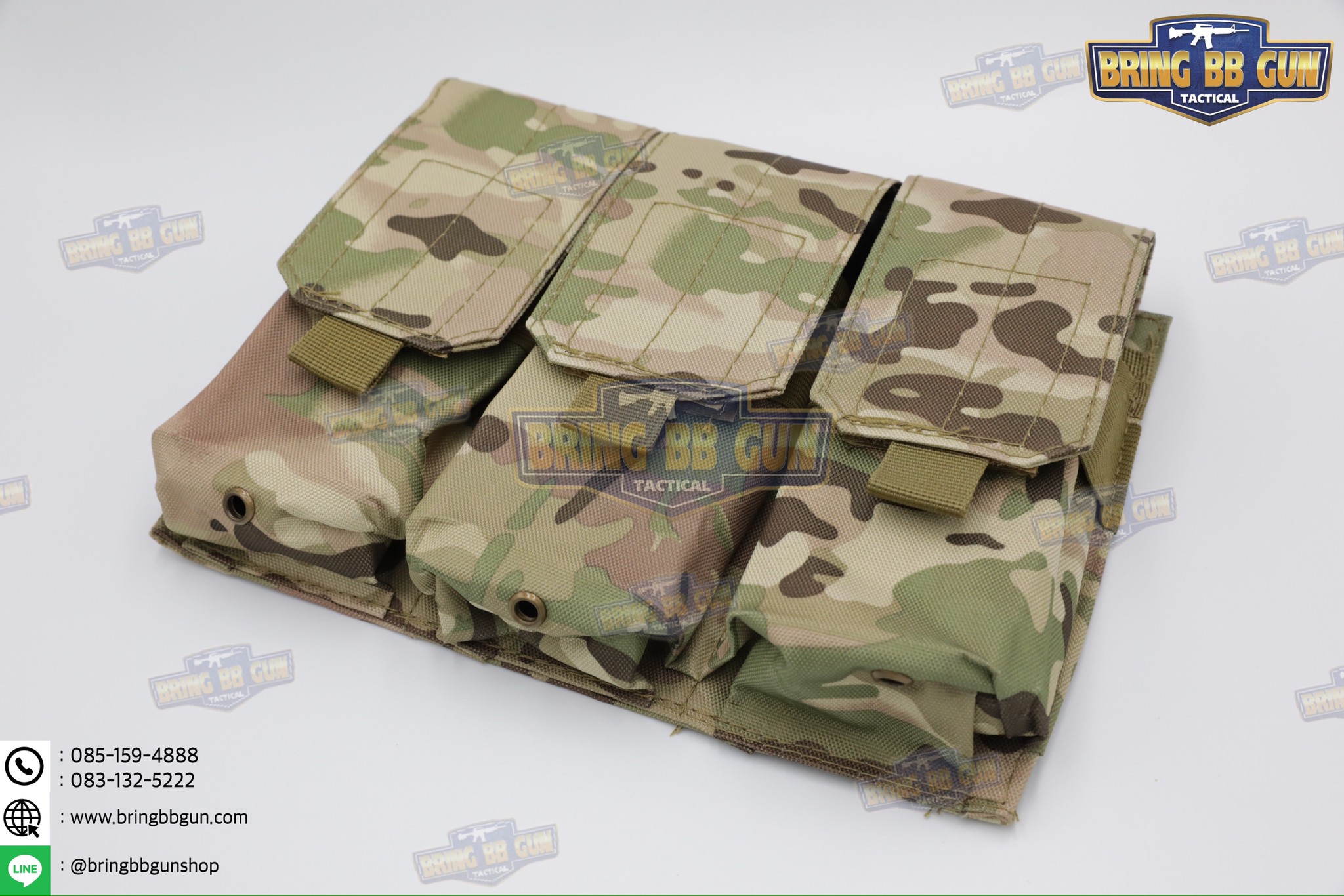 เพ้าแม็กกาซีนปืนยาวมีฝาปิด (แบบผ้า) รุ่น 3ช่อง