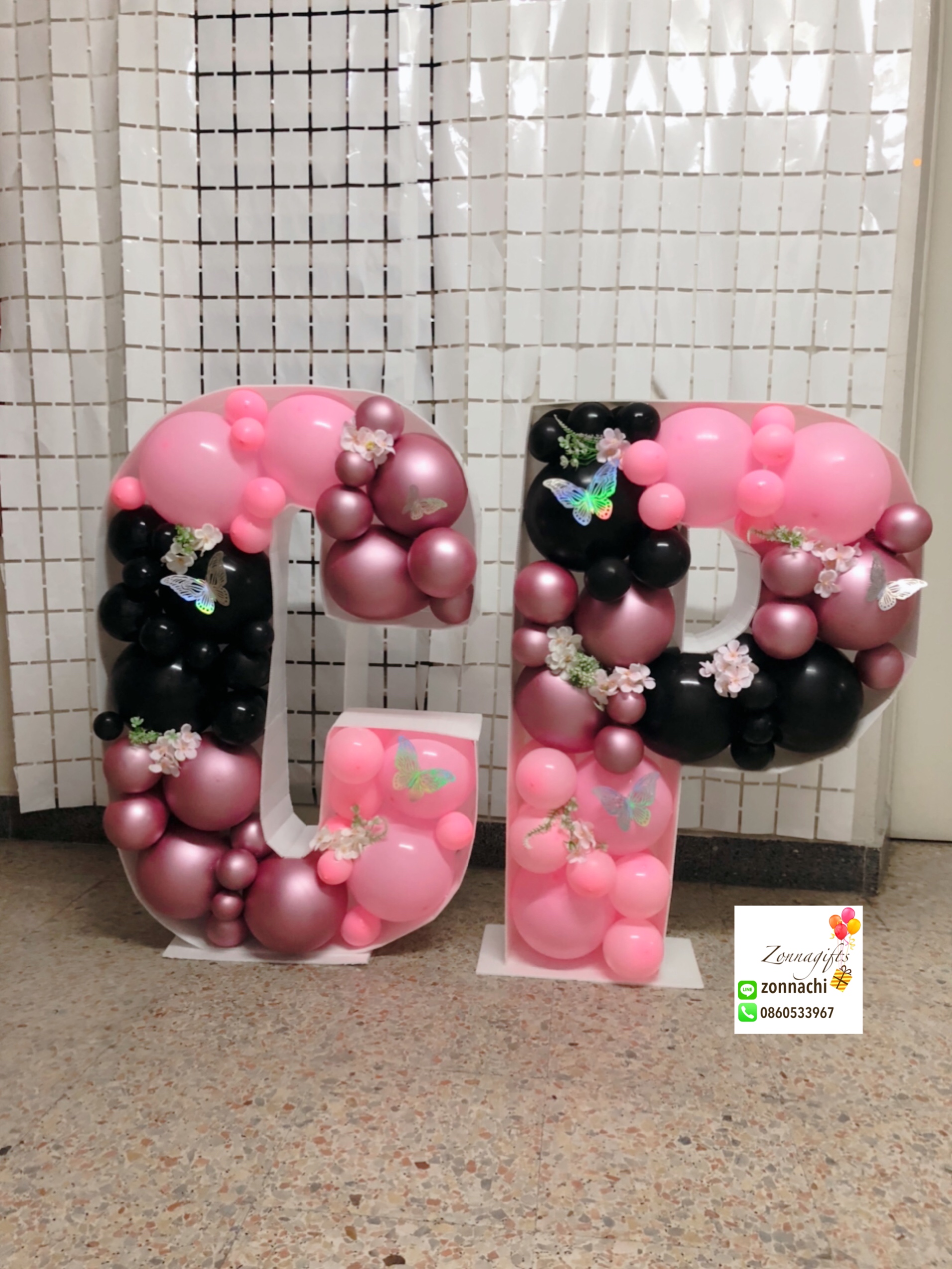 Mosaic letter balloon 90cm