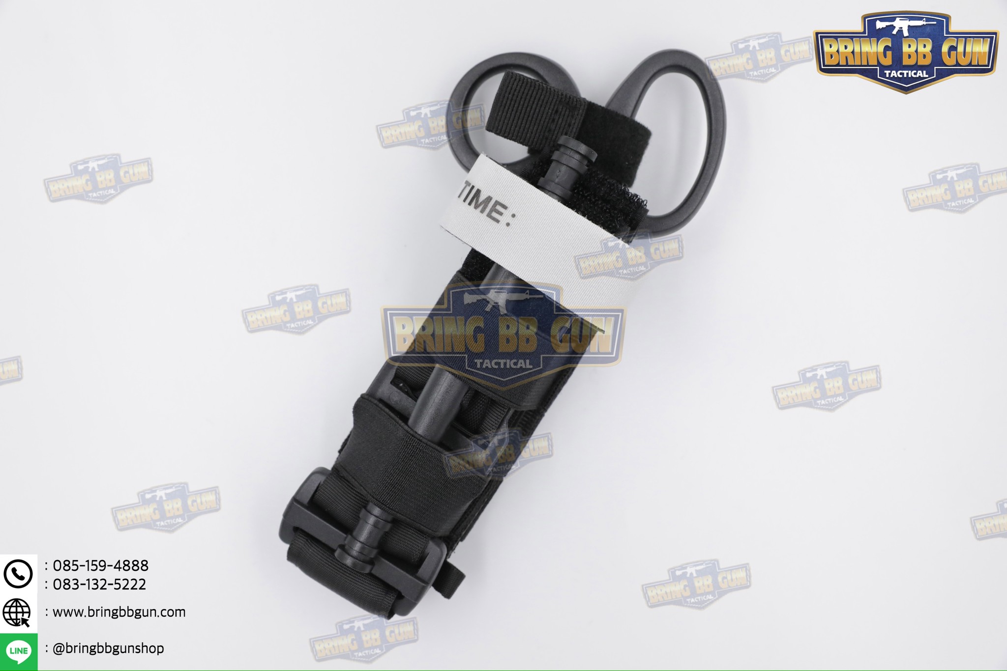 เพ้าผ้าใส่สายห้ามเลือด และ กรรไกรสนาม แบบเปลือย (ซองผ้าใส่ทูนิเก้+กรรไกรสนาม)