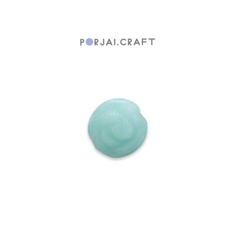 Amazonite Rose Bead ลูกปัดดอกกุหลาบอมาโซไนท์ 7mm