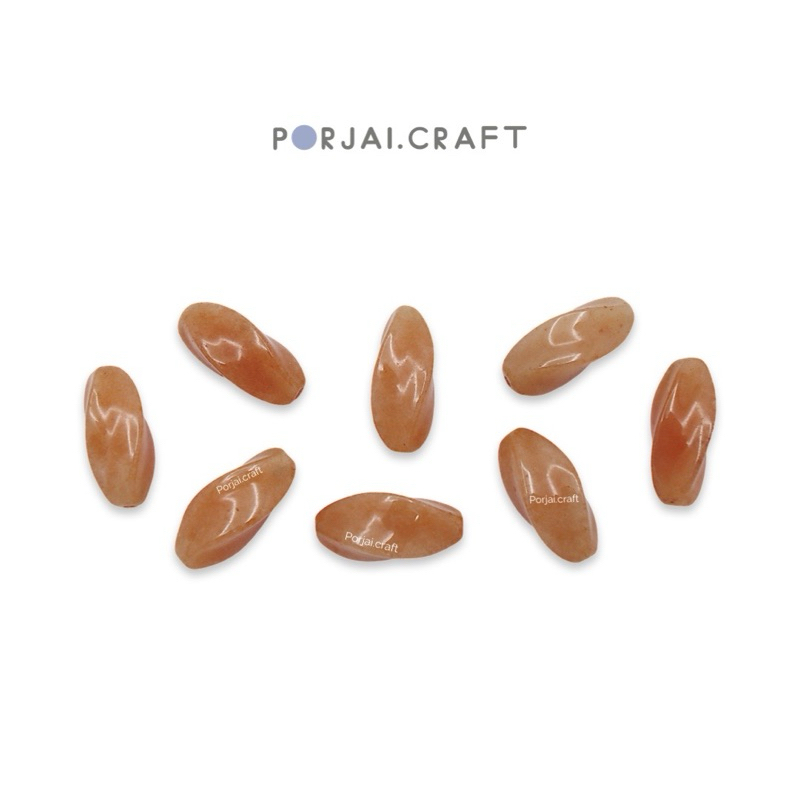 Orange Aventurine Twist Beads ลูกปัดอเวนจูรีนสีส้ม 18mm