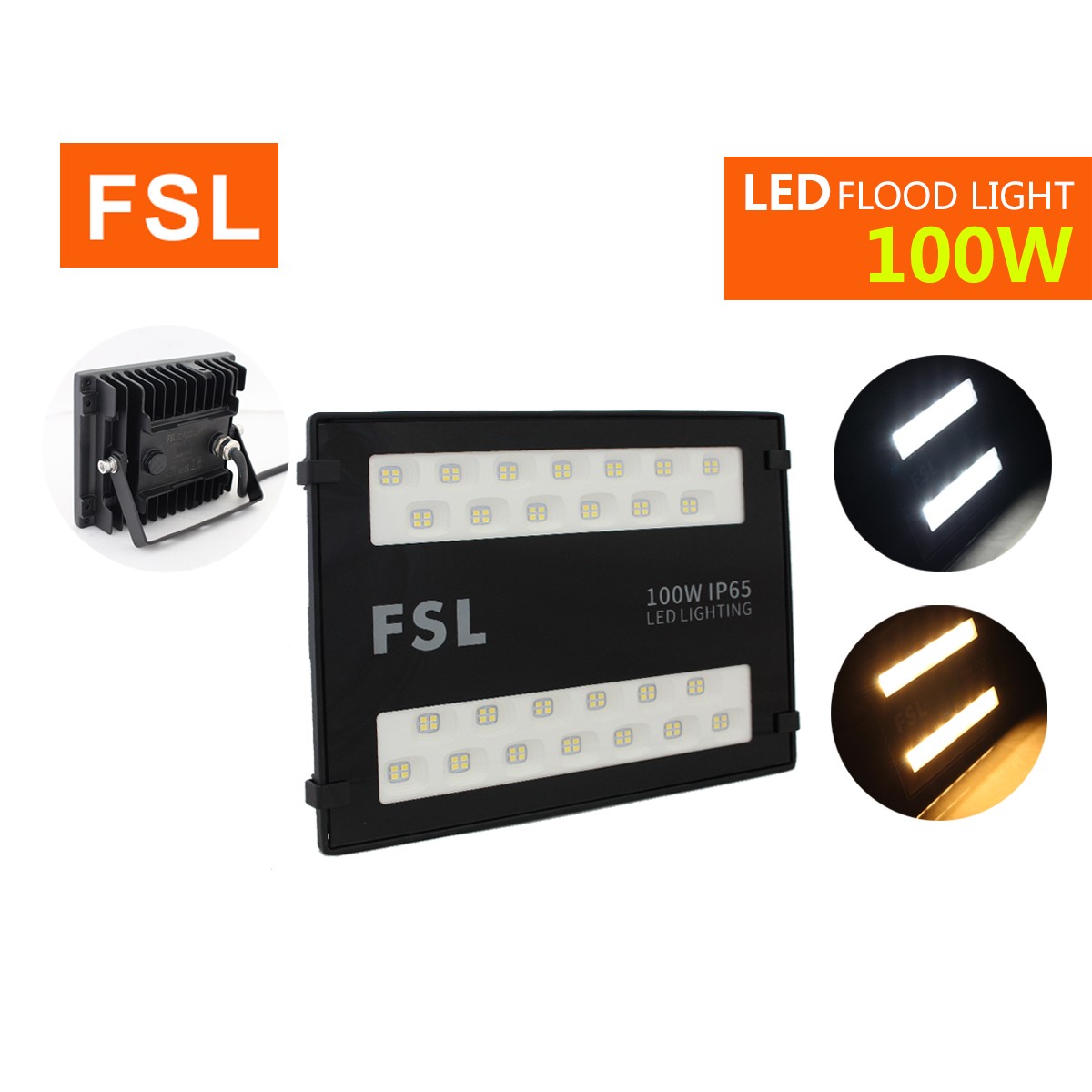 สปอร์ตไลท์ FSL-SPL-808A-100W แสงขาวและแสงวอร์มไวท์