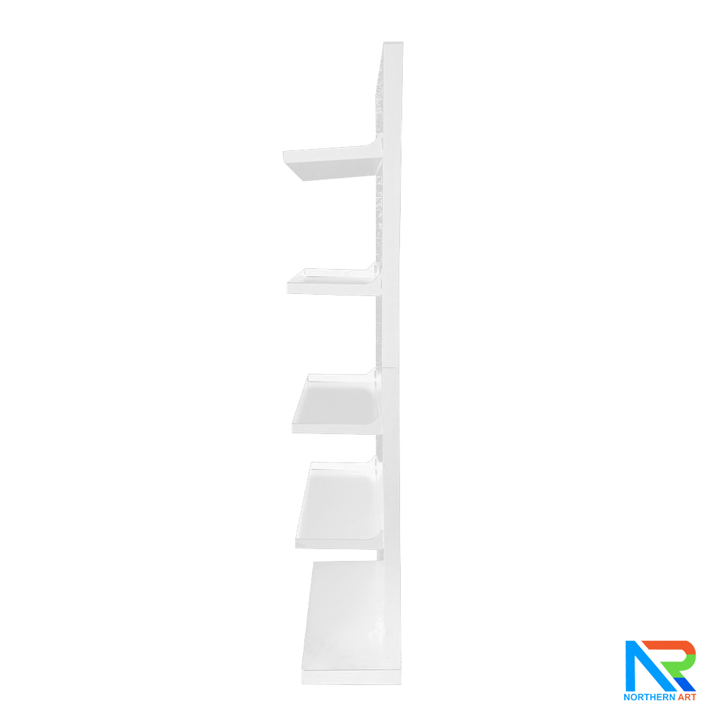 เช่าชั้นวางสินค้าเหล็ก ขนาด(W)50 x (D)25 x(H)150 cm. สีขาว ปรับจำนวนชั้นและขอแขวนได้ตามความต้องการ