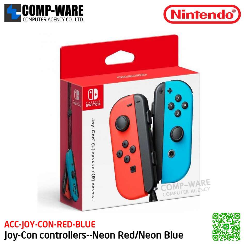 NINTENDO Joy-Con controllers--Neon Red/Neon Blue (Accessories) - ACC-JOY-CON-RED-BLUE