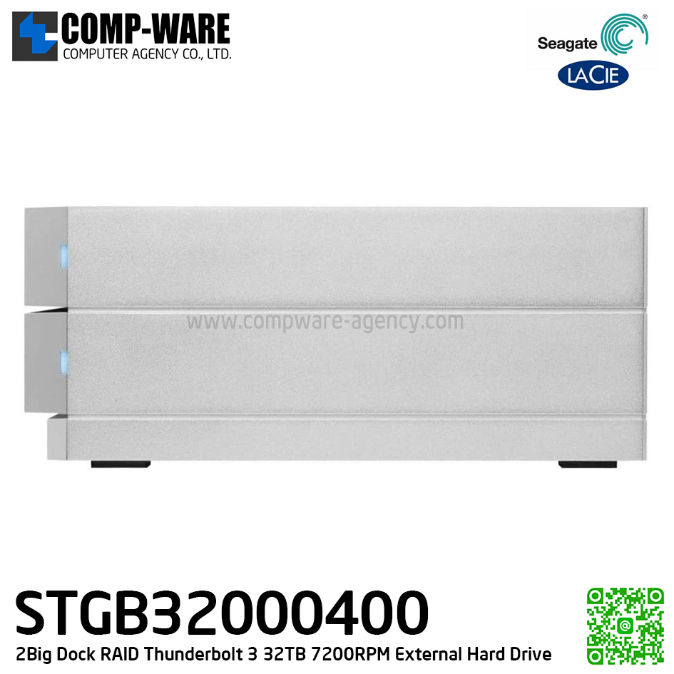 Seagate LaCie 2Big Dock RAID Thunderbolt 3 32TB 7200RPM External Hard Drive STGB32000400 // สั่งซื้อขั้นต่ำ MOQ = 2 unit