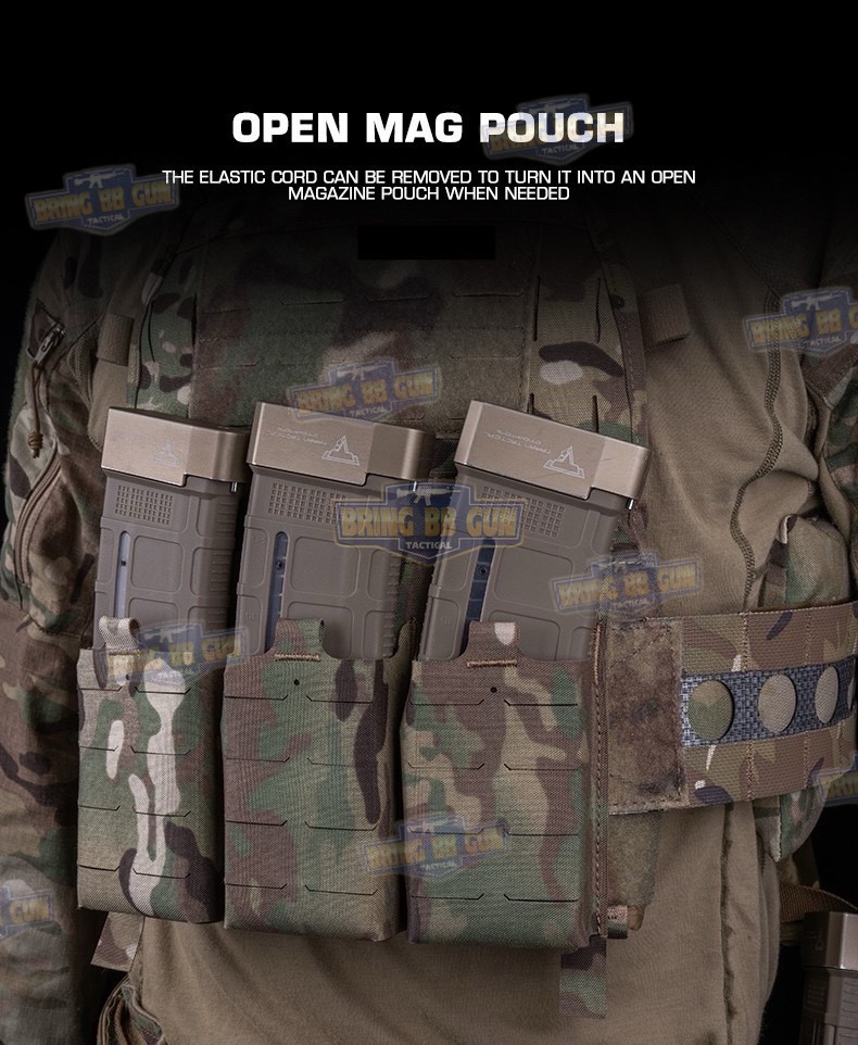 เพ้าแม็กกาซีน KTAR (5.56 แบบ3ช่อง) (V5 PC Triple Mag Plate) (G Buckle + Velcro) (Ferro Concepts KTAR Front Flap) (KTAR Front Flap)