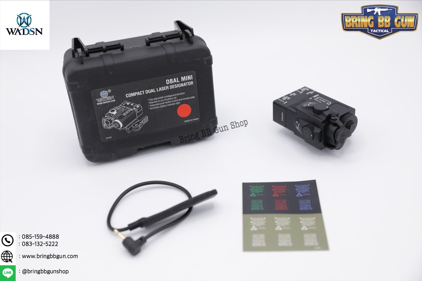 กล่องเลเซอร์ชี้เป้า(เลเซอร์สีแดง) DBAL MIni ยี่ห้อ WADSN รุ่น บอดี้อลูมิเนียม Dbal-Mini Aiming Devices (Red&IR Laser)