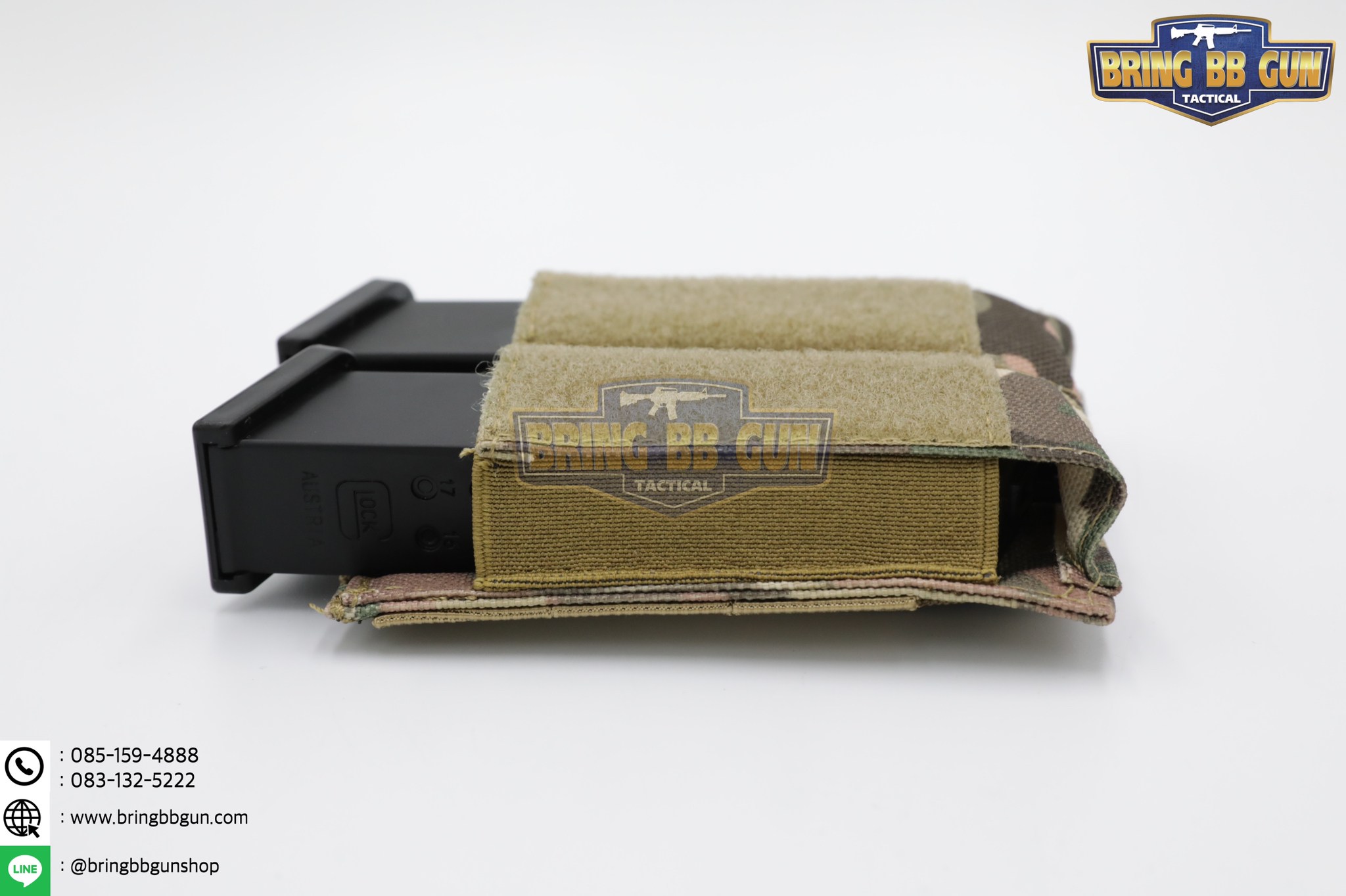เพ้าเเม็กกาซีนปืนสั้นคู่แบบผ้า M5 (ซองแม็กกาซีนคู่แบบผ้า M5)