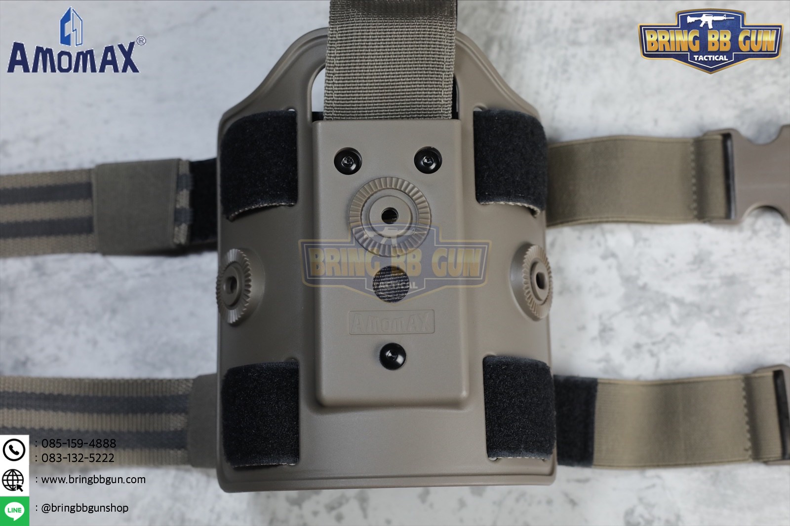 เพลทรัดต้นขา ยี่ห้อ Amomax (Amomax Drop Leg Platform)