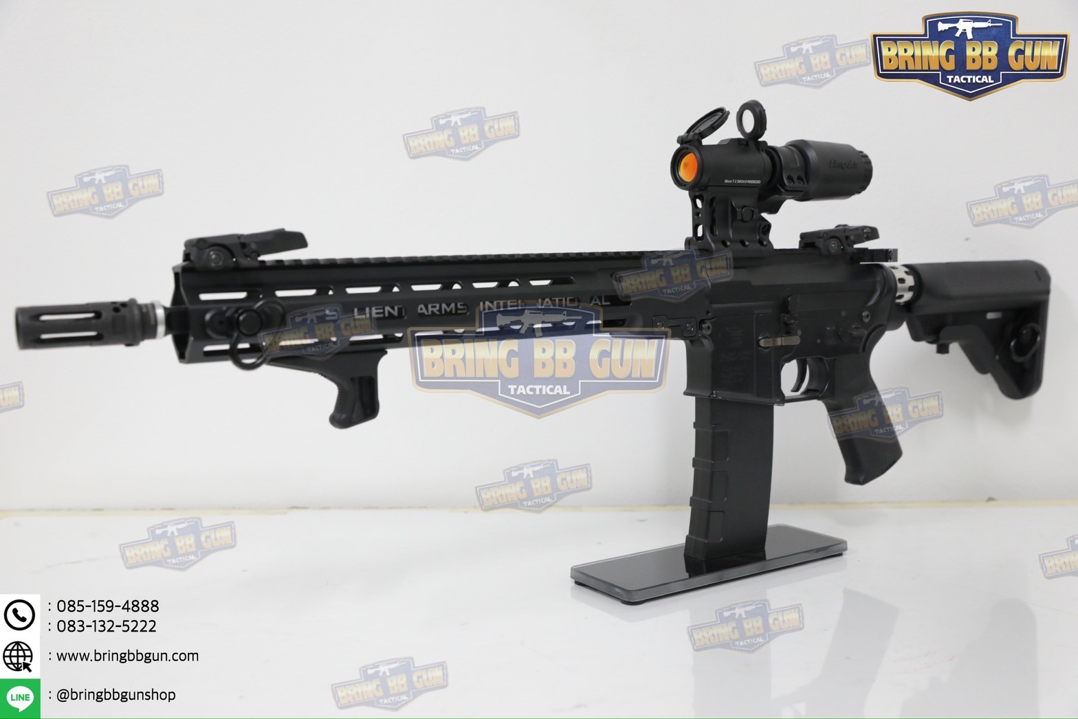 ขาจับดอท+ขาจับซูมหลังดอท SPUHR (สำหรับดอท Aimpoint Micro T1/T2 และ ซูมหลังดอท Aimpoint) (Aimpoint T-2 Magnifier Mount) (Red Dot Flip Mount) (RDF) (Micro Footprint) (Optic Mount)