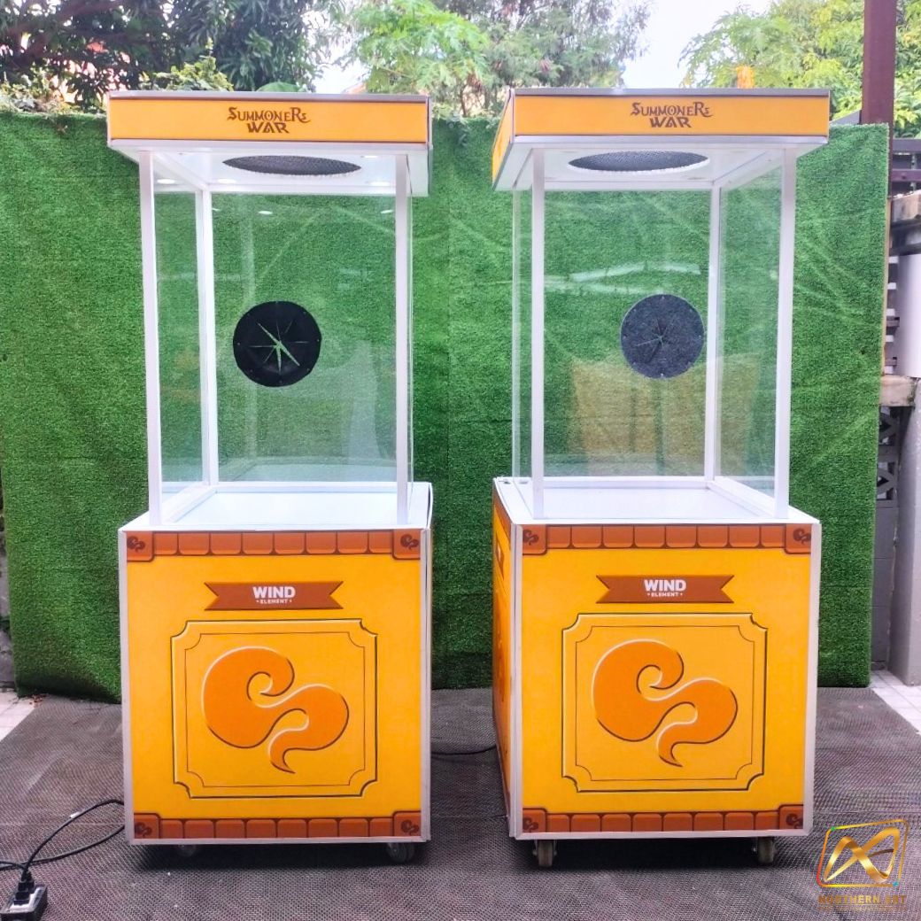 เกมส์ตู้ลม ตู้ลมจับรางวัล (W)70 x (L)70 X (H)185 cm. พร้อมงานพิมพ์ ไม่รวมลุกบอลโฟม