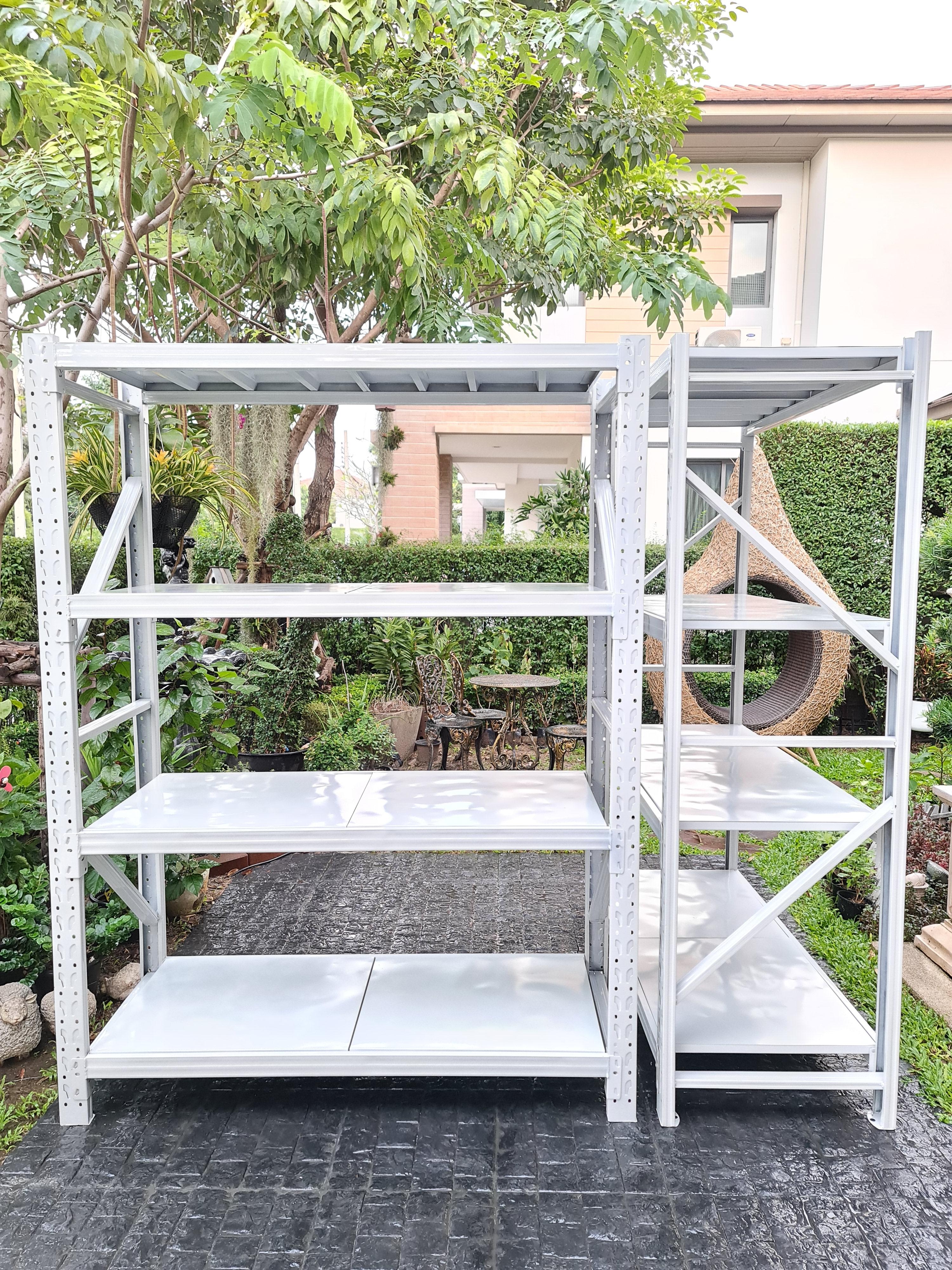 ชั้นวางเหล็ก Micro Rack W150 x D60 x H200 cm. สีขาว(อมเทา)