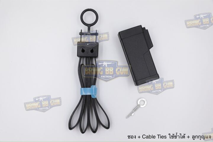 กุญแจมือสาย Cable Ties แบบยาว-ใช้ซ้ำได้ รุ่น B04 (สายรัดข้อมือ-ข้อเท้าแบบใช้ซ้ำได้) (เคเบิ้ลไทร์รัดข้อมือ-ข้อเท้า) (Reusable with key opening) (Cable Ties Handcuffs) (Plastic Habdcuffs) (Zip Ties Handcuffs)