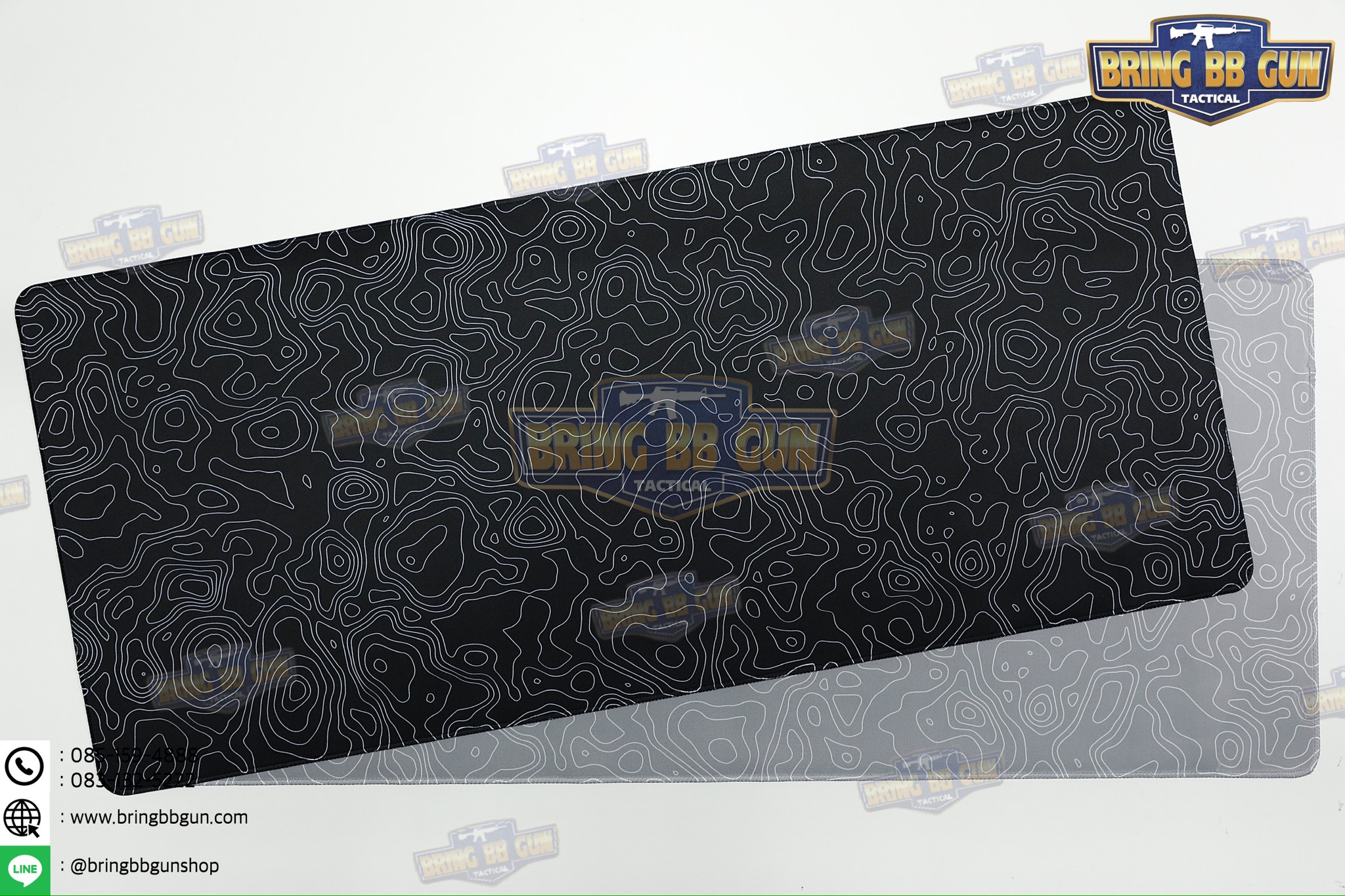 แผ่นยางรองอเนกประสงค์ ลายแผนที่เส้นชันความสูง แผ่นรองเม้าส์ (Topographic Map Camo Mouse Pad) (Mouse Pad) (Contour Map)