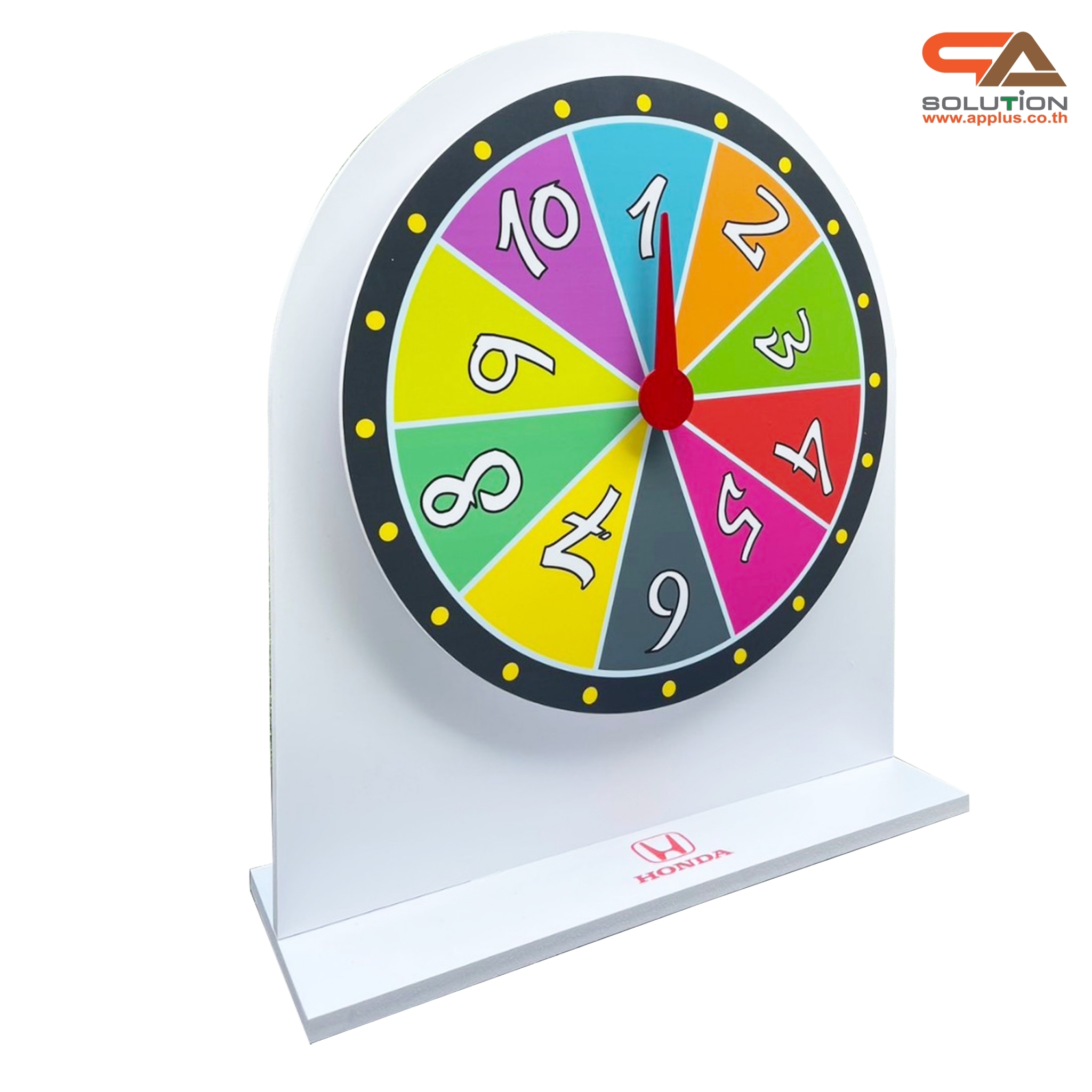 เกมส์วงล้อตั้งโต๊ะ ขนาด (W)58 x (D)20 x (H)65 ซม. วัสดุไม้MDF ปิดผิวเมลามีนสีขาว และ พลาสวูด