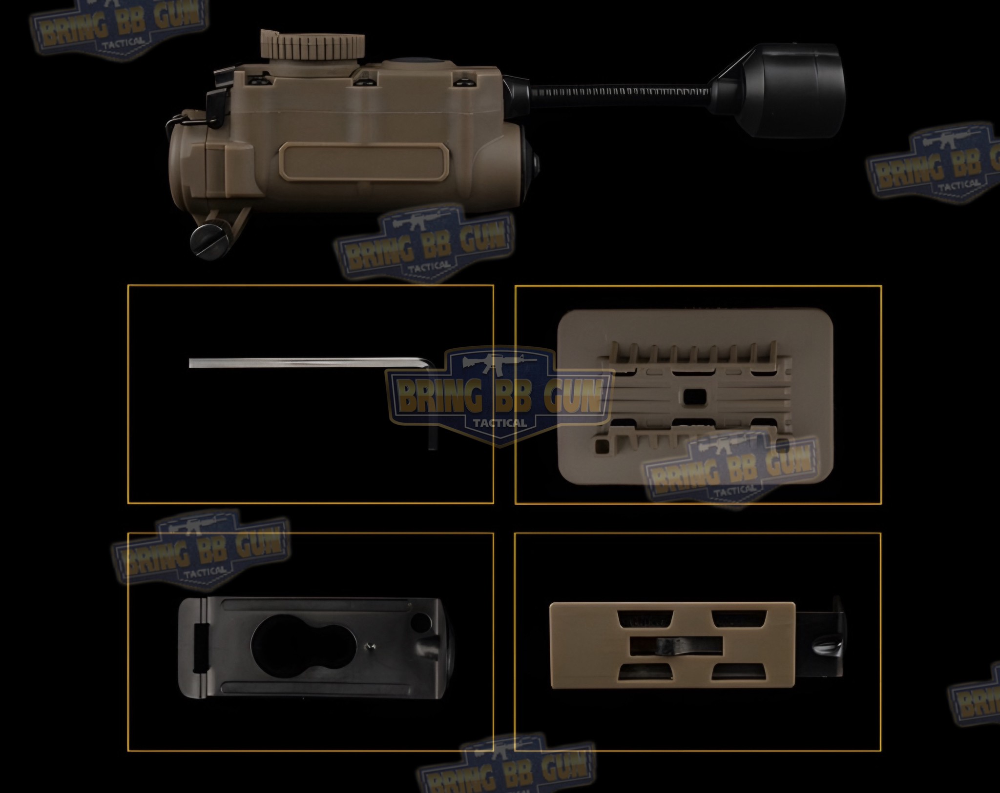 ไฟฉายติดหมวก Sidewinder Stalk (Military Helmet Light System with Flexible Stalk) (ไฟฉายติดหมวกทรงStreamlight)