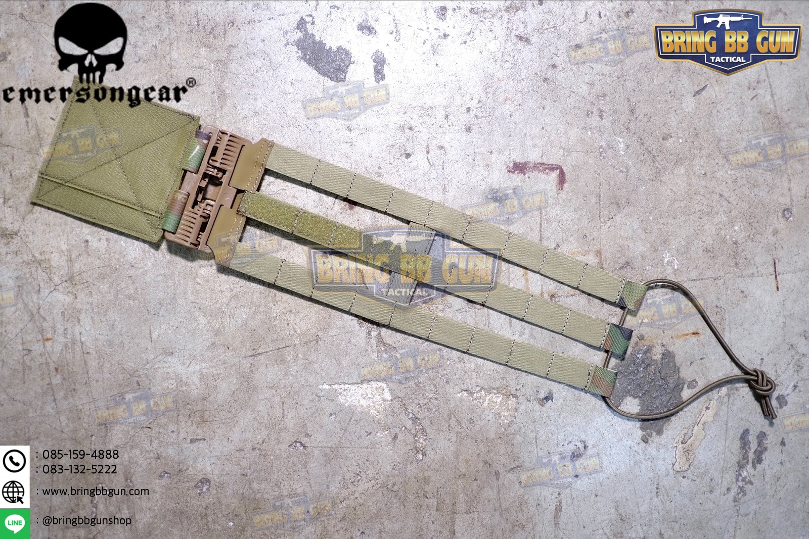 ชุดเซ็ตปลดเสื้อเกราะไว (ชุดสายโอบ-ปลดไว) ยี่ห้อ Emerson (Vest single point quick release Mesh Cummerbund) (Quick Release Cummerbund Set)