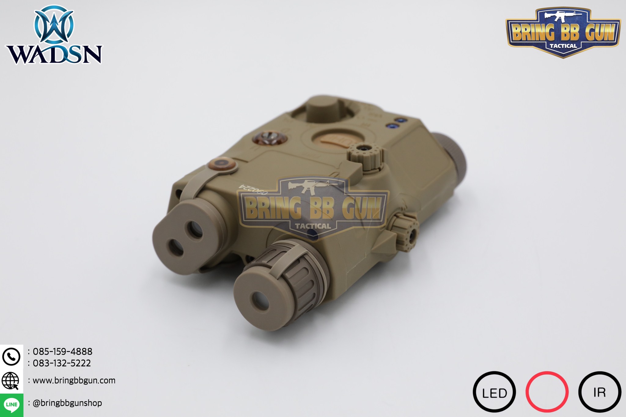 กล่อง PEQ-15 LA-5C Laser Pointer ยี่ห้อ WADSN รุ่น Real Grade (รุ่น Top) รุ่นไฟฉาย และ เลเซอร์สีแดง