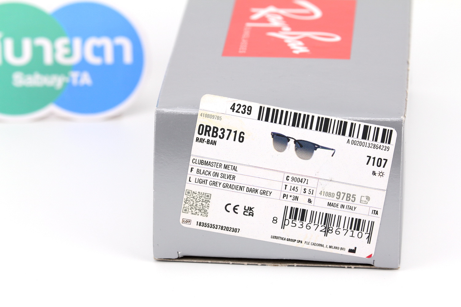 RayBan Clubmaster Metal RB3716 9004/71