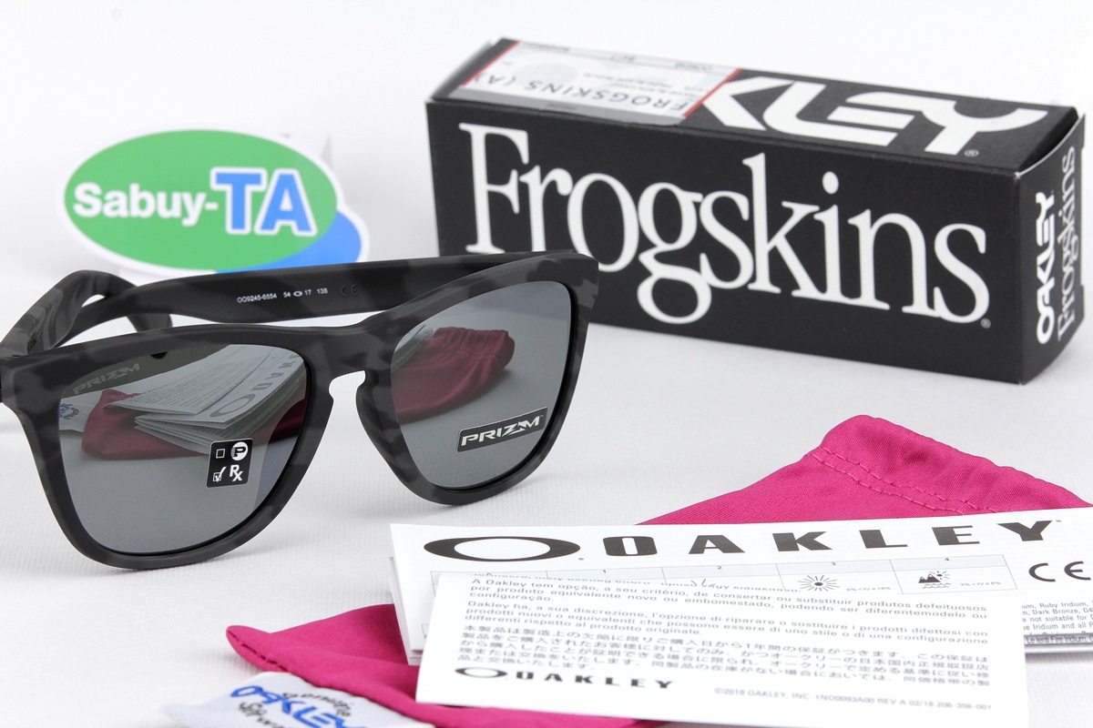 Oakley Frogskins Black Camo/Prizm Black SKU#OO9245-65 (Asian Fit)