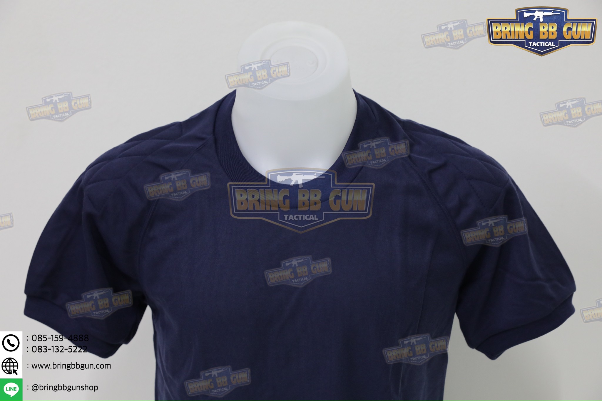 เสื้อยืดรองบ่า บุไหล่ (ผ้า TC)