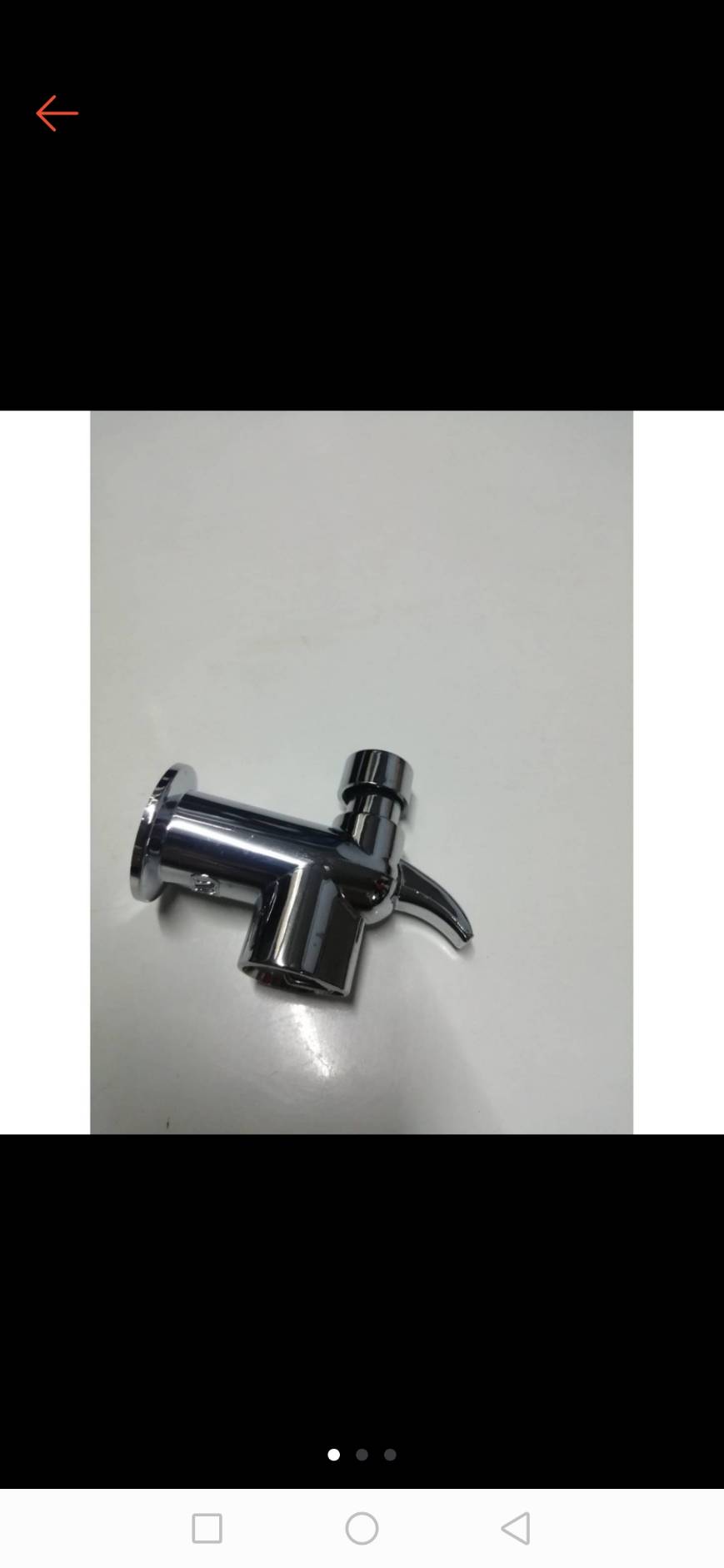 0000207 ก๊อกน้ำตู้น้ำดื่ม (ตู้น้ำเย็น) เป็นพลาสติกชุปสเเตนเลส สีเงิน เกลียวใน 1/2 "