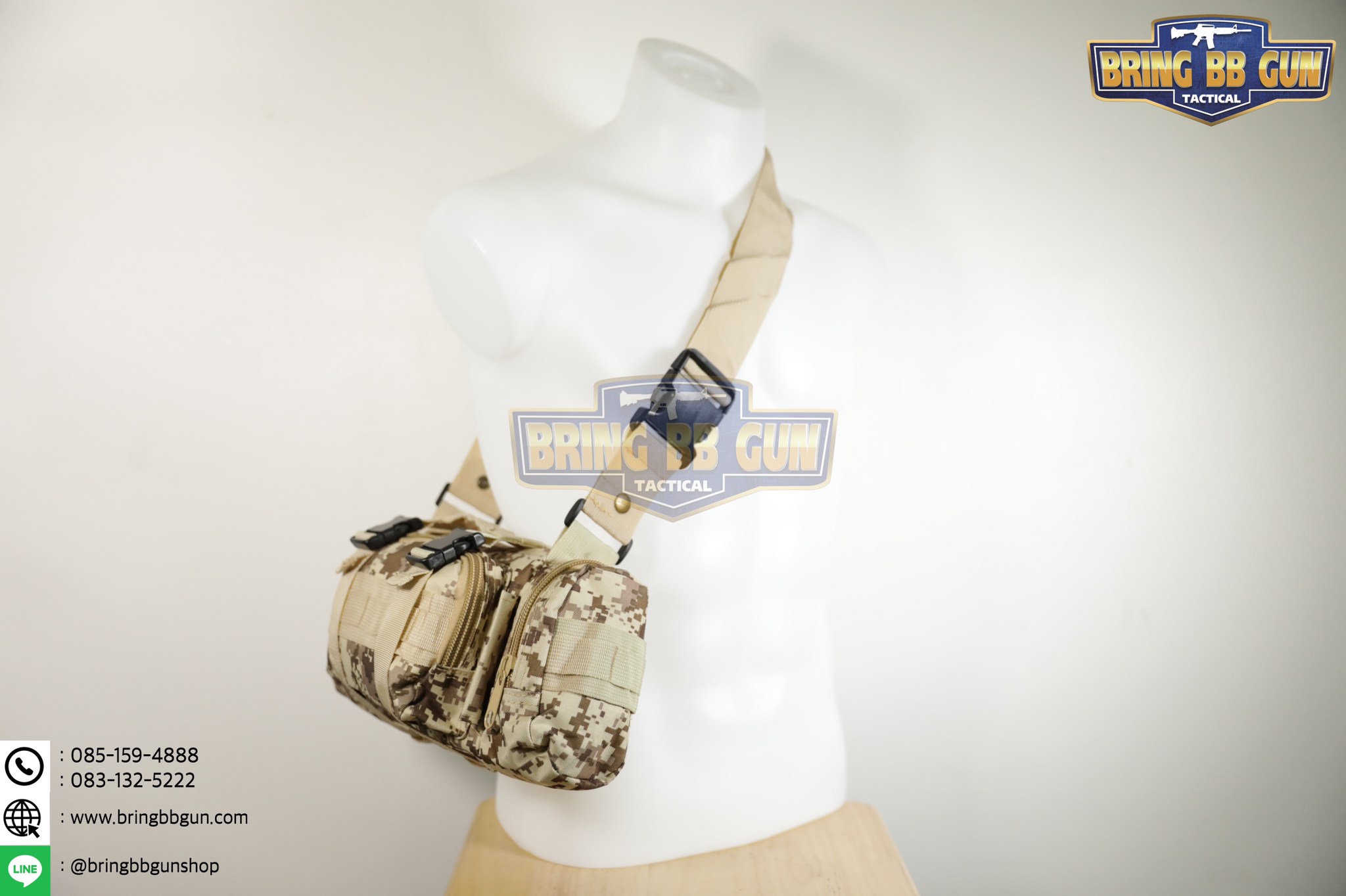 กระเป๋าสะพายข้าง+คาดเอว รุ่น กระเพาะหมูเล็ก