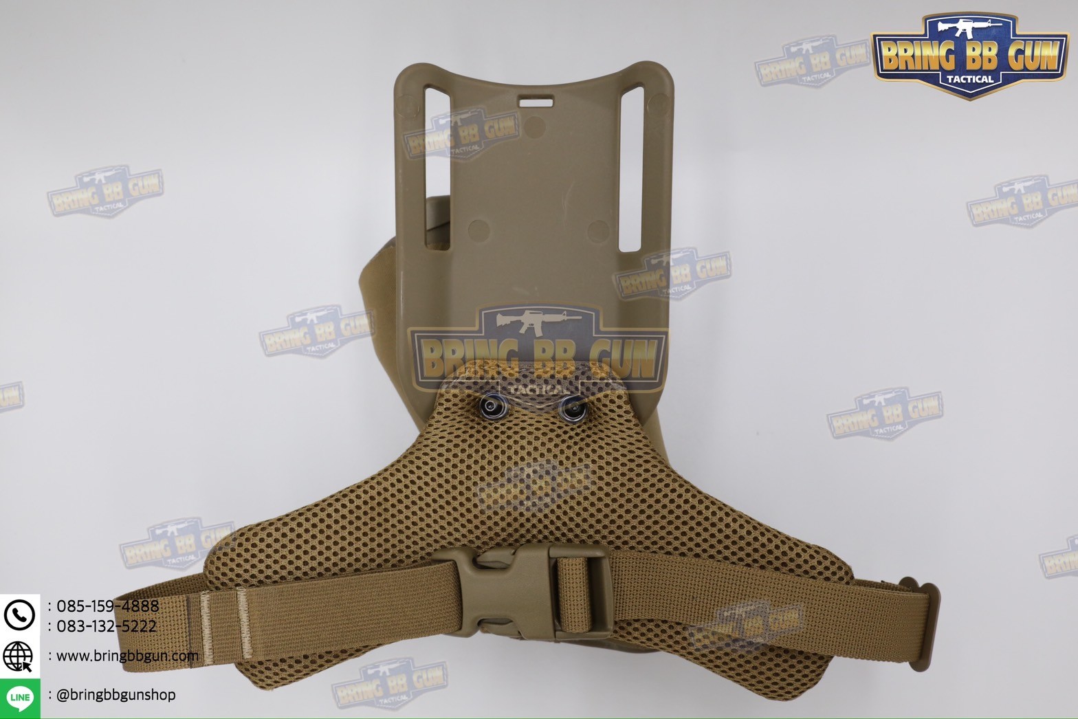 ซองปืน 6354DO Ver. 2 (ซอง6354+สายรัดต้นขาแบบนวม) ซองปืนพกนอกปลดนิ้วโป้ง + ช่องไฟฉาย (ซองปืน 6354DO) (6354 DO) (Glock 17/18/19 + X300) (P320 + X300)