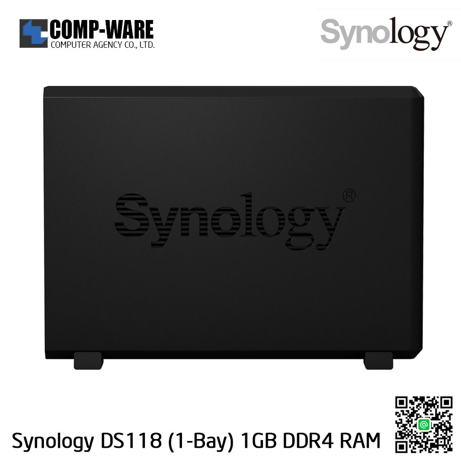 Synology DiskStation (1-Bay) DS118 (1GB DDR4 RAM) Realtek Quad-Core, No HDD