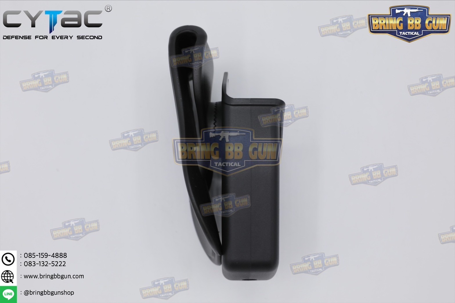 ซองกุญแจมือชนิดบานพับ รุ่น ไม่มีฝาปิด ยี่ห้อ Cytac (Handcuff Pouch) + กุญแจมือบานพับ