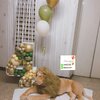 Mosaic number balloon 90cm + lion + 3 balloons