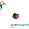 KCD11 Push Button Switch สีแดง 10x15mm 2 Pin SPST Mini switches 6A/125V 3A/250V Snap-in ON-OFF