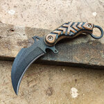 ไซโคลน ด้ามไมกาต้าโชว์ลาย สวยดุ คมติดห่วง PPKNIFE งาน Handmade งานแท้100%