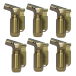 ไฟแช็คไอพ่น ไฟฟู่ หัวพ่น คุณภาพสูง ให้ไฟเสถียร สม่ำเสมอ ปรับระดับได้ วัสดุเหล็ก สีทอง รูปทรงสวยหรู นำสมัย เติมแก๊สได้ พร้อมใช้ 6 ชิ้น