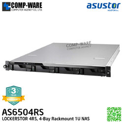 Asustor (1U 4-Bay) AS6504RS / Intel Atom C3538 / 8GB DDR4-2133 / Single Power Supply / 3Years Warranty / No HDD
