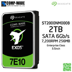 Seagate Exos 7E10 2TB 7200RPM 256MB SATA 6Gb/s 512N NO ENCRYPTION 3.5" Enterprise Class Internal Drive ST2000NM000B / 5Year Warranty