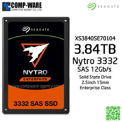 Seagate Nytro 3332 3.84TB 2.5Inch 15mm Enterprise SSD SAS 12Gb/s ,SED FIPS 3D eTLC ,XS3840SE70104 (5 Years warranty)