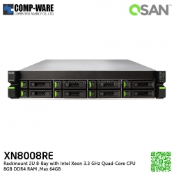 QSAN (8 Bays) XCubeNAS XN8008RE (8GB RAM) Rackmount 2U NAS Storage , No HDD
