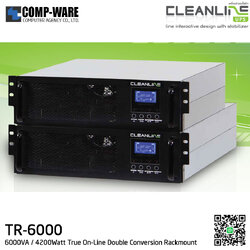 Cleanline UPS T Series (Rackmount 19") 6000VA / 4200Watt True On-Line Double Conversion TR-6000 / ** Price Excluded VAT **
