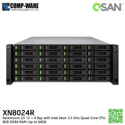 QSAN (24 Bays) XCubeNAS XN8024R (8GB RAM) Rackmount 4U NAS Storage , No HDD