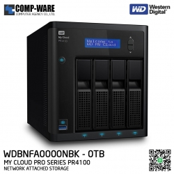 WD 0TB My Cloud Pro Series PR4100 4-Bay Network Attached Storage (No HDD) - WDBNFA0000NBK-SESN