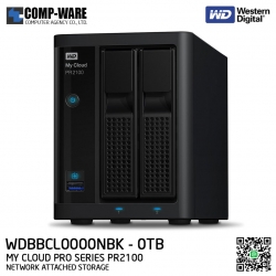 WD 0TB My Cloud Pro Series PR2100 2-Bay Network Attached Storage (No HDD) - WDBBCL0000NBK-SESN รับประกัน 2 ปี // Pre-order สั่งซื้อขั้นต่ำ 2 ชิ้นขึ้นไป
